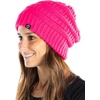 image:imageFunky Junque Satin Lined Beanie  Womens Slouchy Cable Knit Winter Hat Silky Interior Skull Cap Oversized Warm BeaniesHot Pink