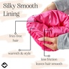 image:imageFunky Junque Satin Lined Beanie  Womens Slouchy Cable Knit Winter Hat Silky Interior Skull Cap Oversized Warm BeaniesHot Pink