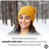 image:imageFunky Junque Satin Lined Beanie  Womens Slouchy Cable Knit Winter Hat Silky Interior Skull Cap Oversized Warm BeaniesMustard