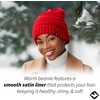 image:imageFunky Junque Satin Lined Beanie  Womens Slouchy Cable Knit Winter Hat Silky Interior Skull Cap Oversized Warm BeaniesRed