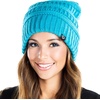 image:imageFunky Junque Satin Lined Beanie  Womens Slouchy Cable Knit Winter Hat Silky Interior Skull Cap Oversized Warm BeaniesTeal