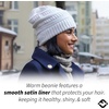 image:imageFunky Junque Satin Lined Beanie  Womens Slouchy Cable Knit Winter Hat Silky Interior Skull Cap Oversized Warm BeaniesWhite