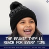 image:imageFunky Junque Shiny Puffer Knit Toddler Winter Hat Beanie with Faux Fur PomPom Fleece Lined Ages 25Black