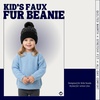 image:imageFunky Junque Shiny Puffer Knit Toddler Winter Hat Beanie with Faux Fur PomPom Fleece Lined Ages 25Black