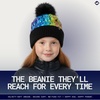 image:imageFunky Junque Shiny Puffer Knit Toddler Winter Hat Beanie with Faux Fur PomPom Fleece Lined Ages 25BlackMulticolor