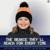 image:imageFunky Junque Shiny Puffer Knit Toddler Winter Hat Beanie with Faux Fur PomPom Fleece Lined Ages 25BlackOrange