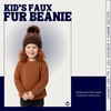 image:imageFunky Junque Shiny Puffer Knit Toddler Winter Hat Beanie with Faux Fur PomPom Fleece Lined Ages 25Bronze