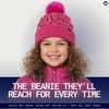 image:imageFunky Junque Shiny Puffer Knit Toddler Winter Hat Beanie with Faux Fur PomPom Fleece Lined Ages 25Candy Pink