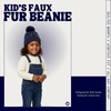 image:imageFunky Junque Shiny Puffer Knit Toddler Winter Hat Beanie with Faux Fur PomPom Fleece Lined Ages 25Navy Blue