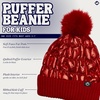 image:imageFunky Junque Shiny Puffer Knit Toddler Winter Hat Beanie with Faux Fur PomPom Fleece Lined Ages 25Red