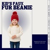 image:imageFunky Junque Shiny Puffer Knit Toddler Winter Hat Beanie with Faux Fur PomPom Fleece Lined Ages 25Red