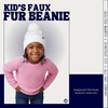 image:imageFunky Junque Shiny Puffer Knit Toddler Winter Hat Beanie with Faux Fur PomPom Fleece Lined Ages 25White