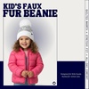 image:imageFunky Junque Shiny Puffer Knit Toddler Winter Hat Beanie with Faux Fur PomPom Fleece Lined Ages 25WhiteSilver