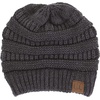 image:imageFunky Junque Skull Cap Beanie for Women  Womens Winter Hat Knit Slouch Style Warm Soft Unisex Cold Weather Mens BeaniesCharcoal