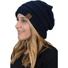 image:imageFunky Junque Skull Cap Beanie for Women  Womens Winter Hat Knit Slouch Style Warm Soft Unisex Cold Weather Mens BeaniesNavy