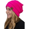 image:imageFunky Junque Skull Cap Beanie for Women  Womens Winter Hat Knit Slouch Style Warm Soft Unisex Cold Weather Mens BeaniesNeon Hot Pink