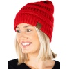 image:imageFunky Junque Skull Cap Beanie for Women  Womens Winter Hat Knit Slouch Style Warm Soft Unisex Cold Weather Mens BeaniesRed