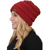 image:imageFunky Junque Skull Cap Beanie for Women  Womens Winter Hat Knit Slouch Style Warm Soft Unisex Cold Weather Mens BeaniesRed