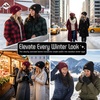 image:imageFunky Junque Slouchy Beanie for Women Winter Hat Warm Slouch Oversized Soft Chunky Cable Knit Beanies for Cold Weather2 Pack  Black  Burgundy