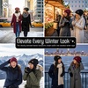 image:imageFunky Junque Slouchy Beanie for Women Winter Hat Warm Slouch Oversized Soft Chunky Cable Knit Beanies for Cold Weather2 Pack  Black  Confetti Burgundy