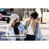 image:imageFunky Junque Slouchy Beanie for Women Winter Hat Warm Slouch Oversized Soft Chunky Cable Knit Beanies for Cold Weather2 Pack  Black  Confetti Oatmeal
