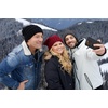 image:imageFunky Junque Slouchy Beanie for Women Winter Hat Warm Slouch Oversized Soft Chunky Cable Knit Beanies for Cold Weather3 Pack  Black  Burgundy  Melange Grey
