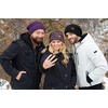 image:imageFunky Junque Slouchy Beanie for Women Winter Hat Warm Slouch Oversized Soft Chunky Cable Knit Beanies for Cold Weather3 Pack  Black  Purple  Kaleidoscope
