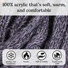 image:imageFunky Junque Slouchy Beanie for Women Winter Hat Warm Slouch Oversized Soft Chunky Cable Knit Beanies for Cold WeatherA Graphite Grey Tricolor Mix