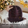 image:imageFunky Junque Slouchy Beanie for Women Winter Hat Warm Slouch Oversized Soft Chunky Cable Knit Beanies for Cold WeatherA Jet Black Kaleidoscope Tricolor Mix