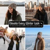 image:imageFunky Junque Slouchy Beanie for Women Winter Hat Warm Slouch Oversized Soft Chunky Cable Knit Beanies for Cold WeatherAn Espresso Brown Tricolor Mix
