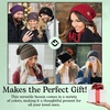 image:imageFunky Junque Slouchy Beanie for Women Winter Hat Warm Slouch Oversized Soft Chunky Cable Knit Beanies for Cold WeatherAn Onyx Black Tricolor Mix