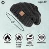 image:imageFunky Junque Slouchy Beanie for Women Winter Hat Warm Slouch Oversized Soft Chunky Cable Knit Beanies for Cold WeatherAn Onyx Black Tricolor Mix