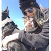 image:imageFunky Junque Slouchy Beanie for Women Winter Hat Warm Slouch Oversized Soft Chunky Cable Knit Beanies for Cold WeatherAn Onyx Black Tricolor Mix