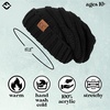 image:imageFunky Junque Slouchy Beanie for Women Winter Hat Warm Slouch Oversized Soft Chunky Cable Knit Beanies for Cold WeatherBlack