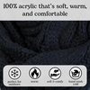 image:imageFunky Junque Slouchy Beanie for Women Winter Hat Warm Slouch Oversized Soft Chunky Cable Knit Beanies for Cold WeatherBlack