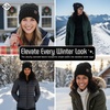 image:imageFunky Junque Slouchy Beanie for Women Winter Hat Warm Slouch Oversized Soft Chunky Cable Knit Beanies for Cold WeatherBlack Metallic