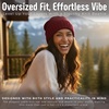 image:imageFunky Junque Slouchy Beanie for Women Winter Hat Warm Slouch Oversized Soft Chunky Cable Knit Beanies for Cold WeatherBurgundy