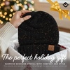 image:imageFunky Junque Slouchy Beanie for Women Winter Hat Warm Slouch Oversized Soft Chunky Cable Knit Beanies for Cold WeatherConfetti Black Design