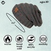 image:imageFunky Junque Slouchy Beanie for Women Winter Hat Warm Slouch Oversized Soft Chunky Cable Knit Beanies for Cold WeatherConfetti Charcoal Design