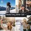 image:imageFunky Junque Slouchy Beanie for Women Winter Hat Warm Slouch Oversized Soft Chunky Cable Knit Beanies for Cold WeatherConfetti Charcoal Design