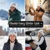 image:imageFunky Junque Slouchy Beanie for Women Winter Hat Warm Slouch Oversized Soft Chunky Cable Knit Beanies for Cold WeatherConfetti Ivory Design