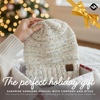 image:imageFunky Junque Slouchy Beanie for Women Winter Hat Warm Slouch Oversized Soft Chunky Cable Knit Beanies for Cold WeatherConfetti Ivory Design