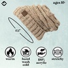 image:imageFunky Junque Slouchy Beanie for Women Winter Hat Warm Slouch Oversized Soft Chunky Cable Knit Beanies for Cold WeatherConfetti Latte Design