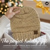 image:imageFunky Junque Slouchy Beanie for Women Winter Hat Warm Slouch Oversized Soft Chunky Cable Knit Beanies for Cold WeatherConfetti Latte Design