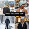 image:imageFunky Junque Slouchy Beanie for Women Winter Hat Warm Slouch Oversized Soft Chunky Cable Knit Beanies for Cold WeatherConfetti Mint Design