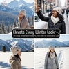 image:imageFunky Junque Slouchy Beanie for Women Winter Hat Warm Slouch Oversized Soft Chunky Cable Knit Beanies for Cold WeatherConfetti Oatmeal  Dark