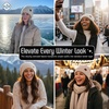image:imageFunky Junque Slouchy Beanie for Women Winter Hat Warm Slouch Oversized Soft Chunky Cable Knit Beanies for Cold WeatherCream
