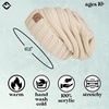 image:imageFunky Junque Slouchy Beanie for Women Winter Hat Warm Slouch Oversized Soft Chunky Cable Knit Beanies for Cold WeatherCream