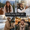 image:imageFunky Junque Slouchy Beanie for Women Winter Hat Warm Slouch Oversized Soft Chunky Cable Knit Beanies for Cold WeatherDark Olive