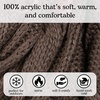 image:imageFunky Junque Slouchy Beanie for Women Winter Hat Warm Slouch Oversized Soft Chunky Cable Knit Beanies for Cold WeatherDark Olive